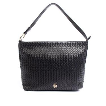Imagem de Bolsa Feminina WJ Tote Grande Tressê Preto, Preto, Único
