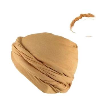 Imagem de Turbante Masculino Vintage De Cetim Modal Elástico Para Cabelo/Acessór