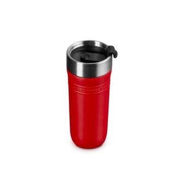 Imagem de COPO TERMICO LE CREUSET ON THE GO 350ML EM AÇO INOX VERMELHO 41067190600001