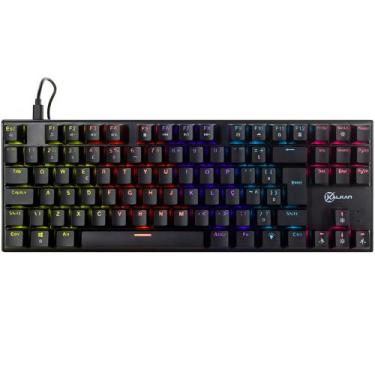 Imagem de Teclado mecanico gamer loki tkl rainbow switch brown kalkan preto klk0