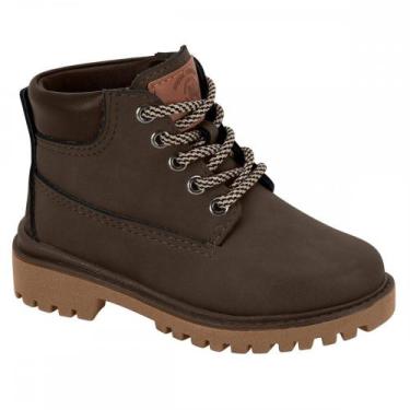 Imagem de Bota Molekinho 214421431251 Coturno Menino Bebê, Marrom, 23