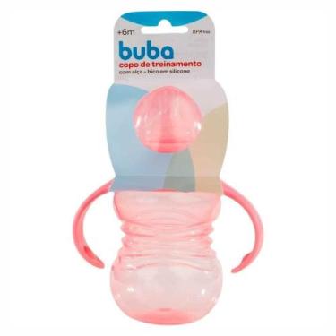 Imagem de Copo De Treinamento Infantil Buba Rosa Com Alça Removível