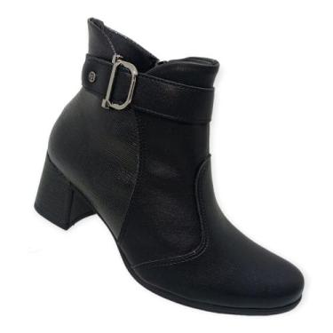 Imagem de Bota Cano Curto Piccadilly 654035-5 Preta, Preto, 37