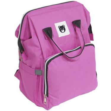Imagem de Mochila Bolsa Maternidade Bebê Térmica Impermeável Multifunção Menina 