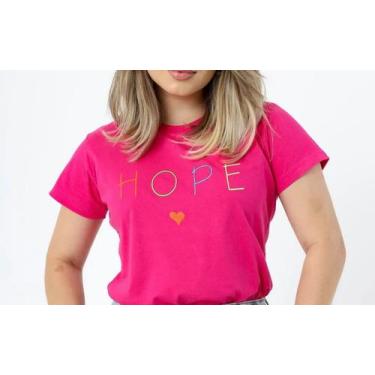 Imagem de Camiseta básica rosa hope - Campeche jeans 