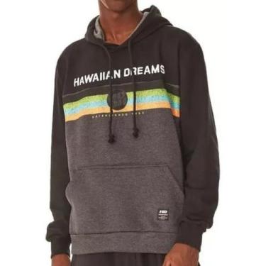 Imagem de Moletom hd masculino canguru fechado com capuz 9969a, Preto, Grafite, 