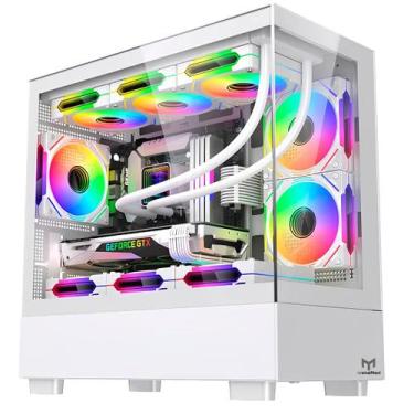 Imagem de Gabinete micro ATX Gamer Stellar Pro MetalRed M9 Sem Fans - Branco