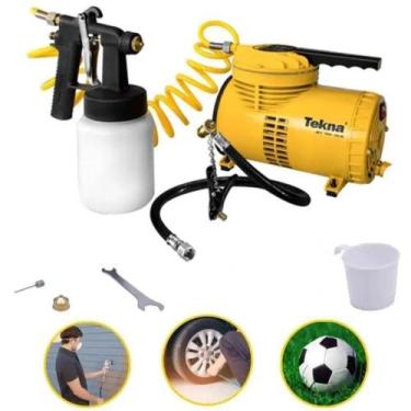 Imagem de Compressor De Ar Direto 40 Psi 1/4 Com Kit Bivolt Cd12151bk Tekna Bivo