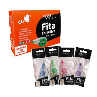 Imagem de Fita Corretiva Branquinho 5mmx6m Jocar Office - Cores Diversas Multico