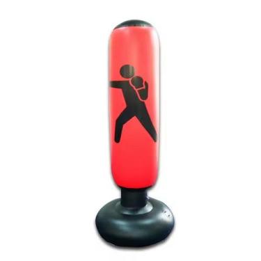 Imagem de Saco de Pancada Inflável Vermelho 1,5m Mina Gold Para Boxe, Muay Thai,