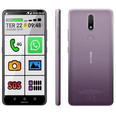 Imagem de Celular Smartphone Idoso 4g 32gb 6.1 Pol 2gb Ram Wi-fi Nokia, 64GB, Do