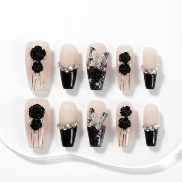 Imagem de Unhas Postiças Sun&Beam Nails - Tamanho Médio Ballerina Rosa