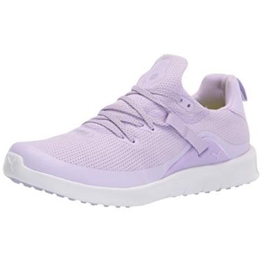 Imagem de PUMA Tênis de golfe feminino Laguna Fusion Sport, Lavanda clara - Puma prata - branco, 10