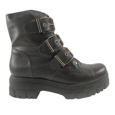 Imagem de Coturno Tarija Três Fivelas Preta (39)