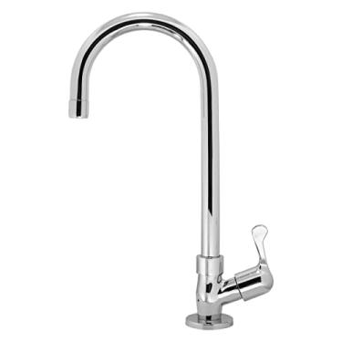 Imagem de Torneira Lavatório Banheiro Bica Alta Metal 1/4 Volta Luxo