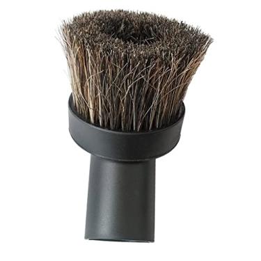 Imagem de Escova de pó redonda de substituição MonkeyJack Acessório a vácuo macio de cabelo de cavalo 32 mm, Preto, 38 mm Bristle-Long