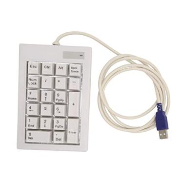 Imagem de Teclado numérico USB, teclado numérico mecânico de 21 teclas numpad com fio para jogos teclado numérico mecânico para contador de banco de supermercado