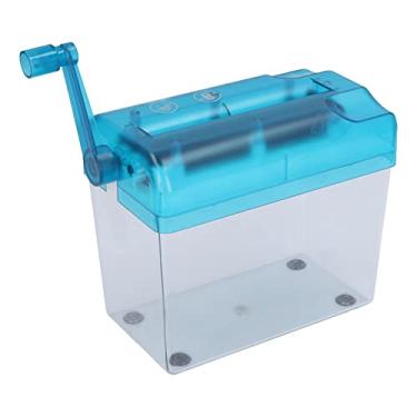 Imagem de Triturador de papel, triturador manual ABS e máquina de trituração de silicone Triturador de papel Design antiderrapante totalmente transparente para escritório, casa, escola, 20,5 x 9,8 x 14 cm, peças e acessórios para trituradora de capacidade de 1L