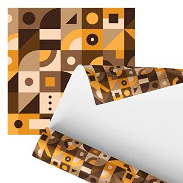 Imagem de Papel De Parede Adesivo Abstrato Moderno Tons Terrosos 2,80m