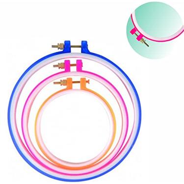 Imagem de 3 Bastidores Para Bordado Manual Ponto Russo Com Tarracha