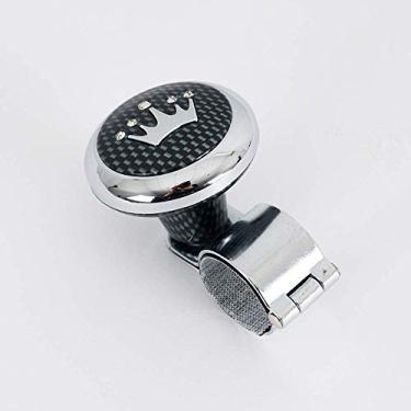 Imagem de Universal Rotativo para Volante de Carro Botão de Sintonização Fino Cabo de Energia Esferográfica Padrão Carbono Estilo Coroa