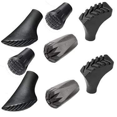 Imagem de RONCHEN 8 peças de pontas de substituição sortidas bastão de caminhada protetor de vara de caminhada para bastões de caminhada, bengalas de caminhada