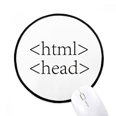 Imagem de DIYthinker Programador Program Statement HTML Mouse Pad Desktop Office Tapete redondo para computador