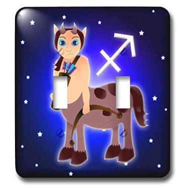 Imagem de 3dRose Lsp_28560_2 Interruptor de alternância do signo do zodíaco Sagitário Sagitário e Arqueiro do Centauro Multicolorido