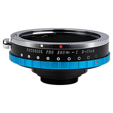 Imagem de Adaptador de montagem de lente Fotodiox Pro IRIS compatível com lentes de quadro completo Canon EOS EF para câmeras C-Mount