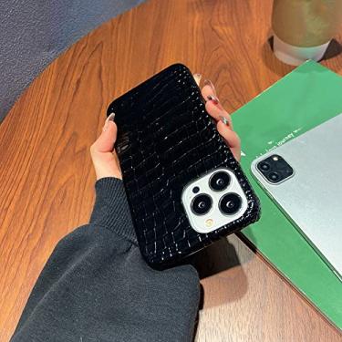 Imagem de Estojo de couro rígido PU com padrão de crocodilo brilhante 3D para iphone 13 7 8 Plus X 12 XR MAX 11 14 Pro SE Mini 6 6S Capa, E, para iphone 13MiNi