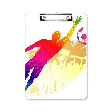Imagem de Blocos de goleiro futebol futebol prancheta pasta bloco de notas placa de apoio A4
