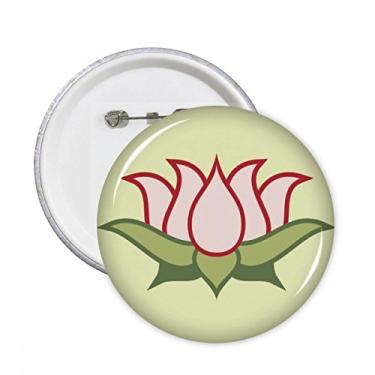 Imagem de Budismo de lótus padrão China pinos redondos distintivo decoração roupas 5 peças presente