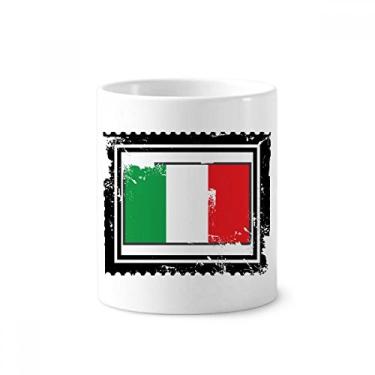 Imagem de Suporte de caneta de escova de dentes retangular com bandeira nacional da Itália