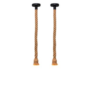 Imagem de 2 Cordas Pendente Sisal 1,80M Nó Laço Retro Rústico Vintage