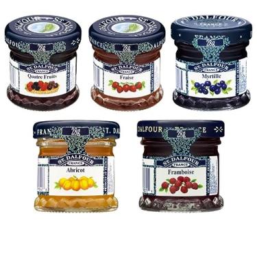 Imagem de Kit 5 Geleias Importadas Mini St Dalfour Sortidas Degustação