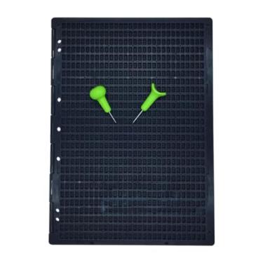 Imagem de Dynwave Braille escrita ardósia braille placa de escrita portátil braille ajuda suprimentos de ensino ferramenta de aprendizagem braille para crianças cegas, 2 caneta