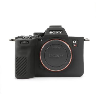 Imagem de Rieibi Acessório para Sony A7RV, capa protetora de silicone macio para câmera digital Sony A7R5/A7R V/Alpha 7R V/A7RV/A7R 5/A7RM5, leve, A7 RV – Preto