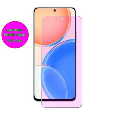 Imagem de For Honor X40i X30i X20 X30 X7 X8 X9 Anti Azul Roxo Raio de Luz Cuidados com os Olhos Vidro Temperado 9H Protetor de Tela Película à Prova de Explosão Guarda Temperada (5 Packs,For Honor X40i)