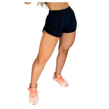 Imagem de Short Duplo Feminino Academia Fitness Dry Fit Treino Corrida