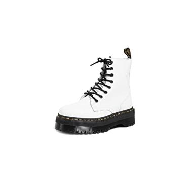 Imagem de Dr. Martens, Bota plataforma de couro Jadon com 8 ilhoses para homens e mulheres, Branco, 7