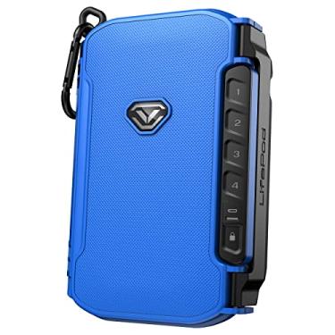 Imagem de Cofre para eletrônicos VAULTEK LifePod X Micro À prova de intempéries, estojo de viagem seguro, miniestojo portátil robusto com teclado retroiluminado, azul (spark blue)