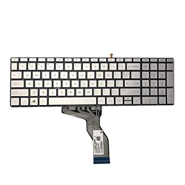 Imagem de Huasheng Suda Teclado americano com reposição retroiluminada para HP x360 m6-w101dx 9Z.NC8BW.001 798954-001 NSK.CW0BW