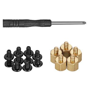 Imagem de HanTof Kit de montagem M.2 - 5 conjuntos de parafusos M.2 + espaçador de suporte de porca sextavada + chave de fenda para NVMe SSSDs