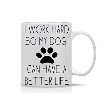 Imagem de AW Fashions – Caneca de café de 325 ml – Linda caneca para amantes de animais – Ideia legal de mãe de gato – perfeita para o Natal e aniversários, Branco, 11oz