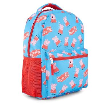 Imagem de Peppa Pig Mochila estampada – Aventura com Peppa e George em cada passo, uma mochila escolar infantil divertida e colorida, Azul