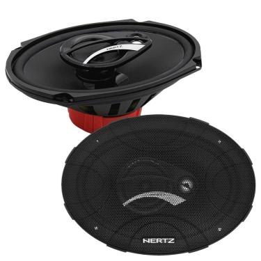 Imagem de Kit Alto Falante Hertz DCX 690.3 Triaxial 6x9" Poelgadas 180W RMS