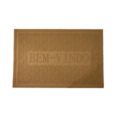 Imagem de Tapete Porta Capacho Bem Vindo Entrada Decoração Apartamento (Areia)
