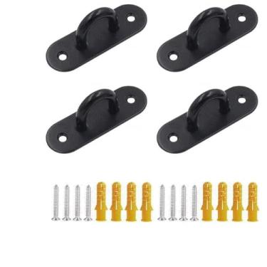 Imagem de Lagogia Placa de olho M5 de aço inoxidável 304, ganchos ovais de parede de teto de 5 mm, fecho de porta oval para cordão de assento, adequado para aplicações de balanço de rede de ioga marítima,