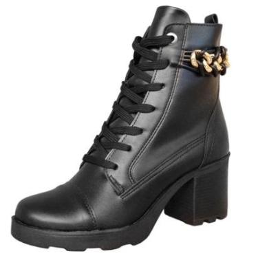 Imagem de Bota Coturno Tratorado com Detalhe Conforto Feminino Sua Cia 8312.14733-Feminino