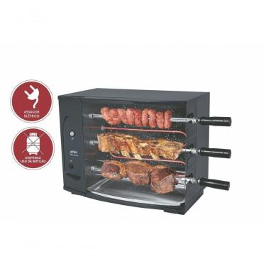 Imagem de Churrasqueira Assador Rotativa Elétrica 3 Espetos 55 Cm Vitta Smart 220v - Arke